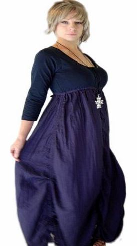 Lotustraders DESIGNER MAXI DRESS STYLISH JERSEY TOP PARACHUTE LUSTRE SKIRT [S189]